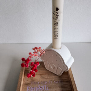 Geburtstagslicht „Für dich soll Konfetti regnen“