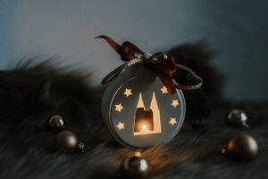 Christbaumkugel „Kölner Dom“ – mit Licht