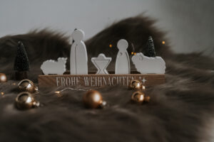 Weihnachtliche kleine Krippe