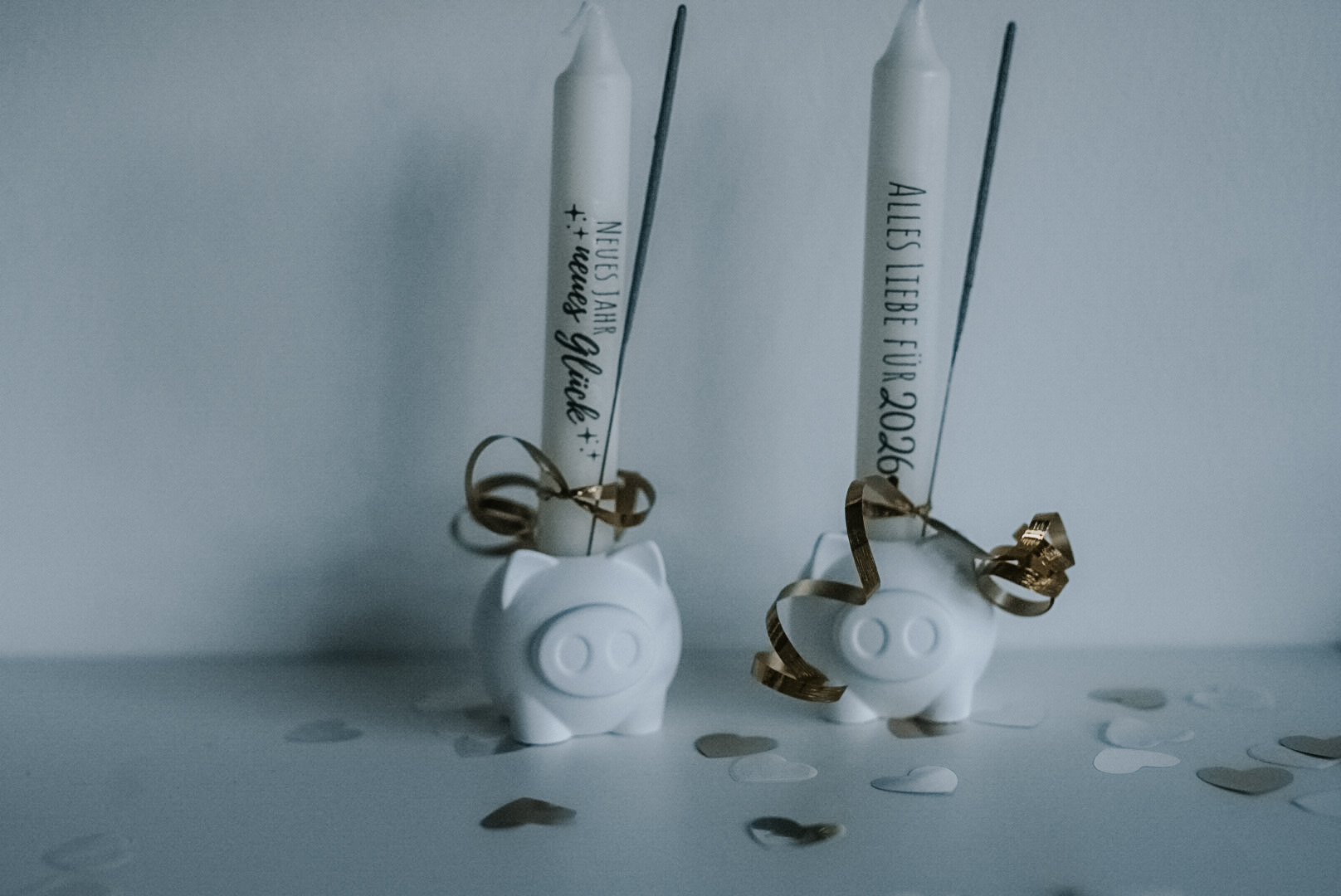 Neujahrs Glücksschweine