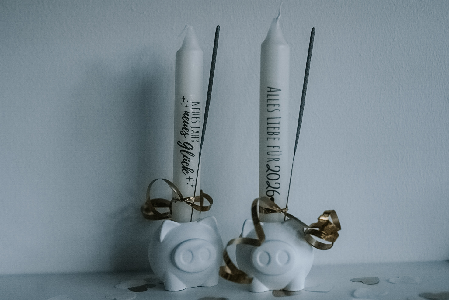 Neujahrs Glücksschweine