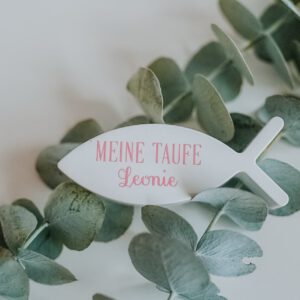 Fisch Dekoration zur Taufe, Kommunion, Konfirmation