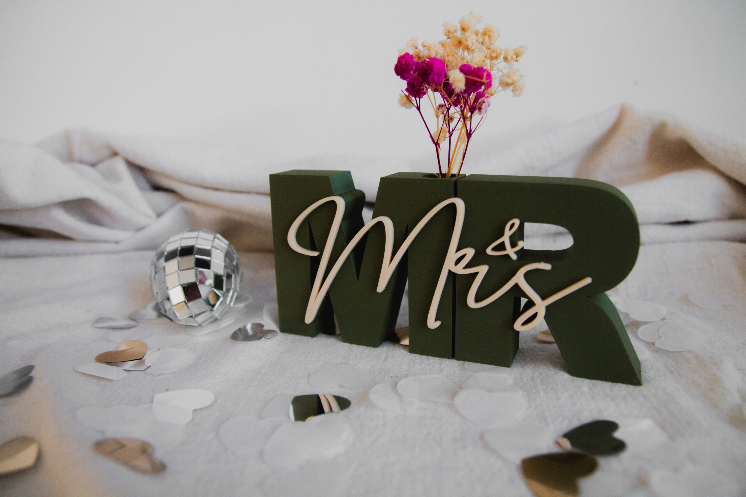 3D Druck - Mr & Mrs Hochzeitsgeschenk – Bild 3