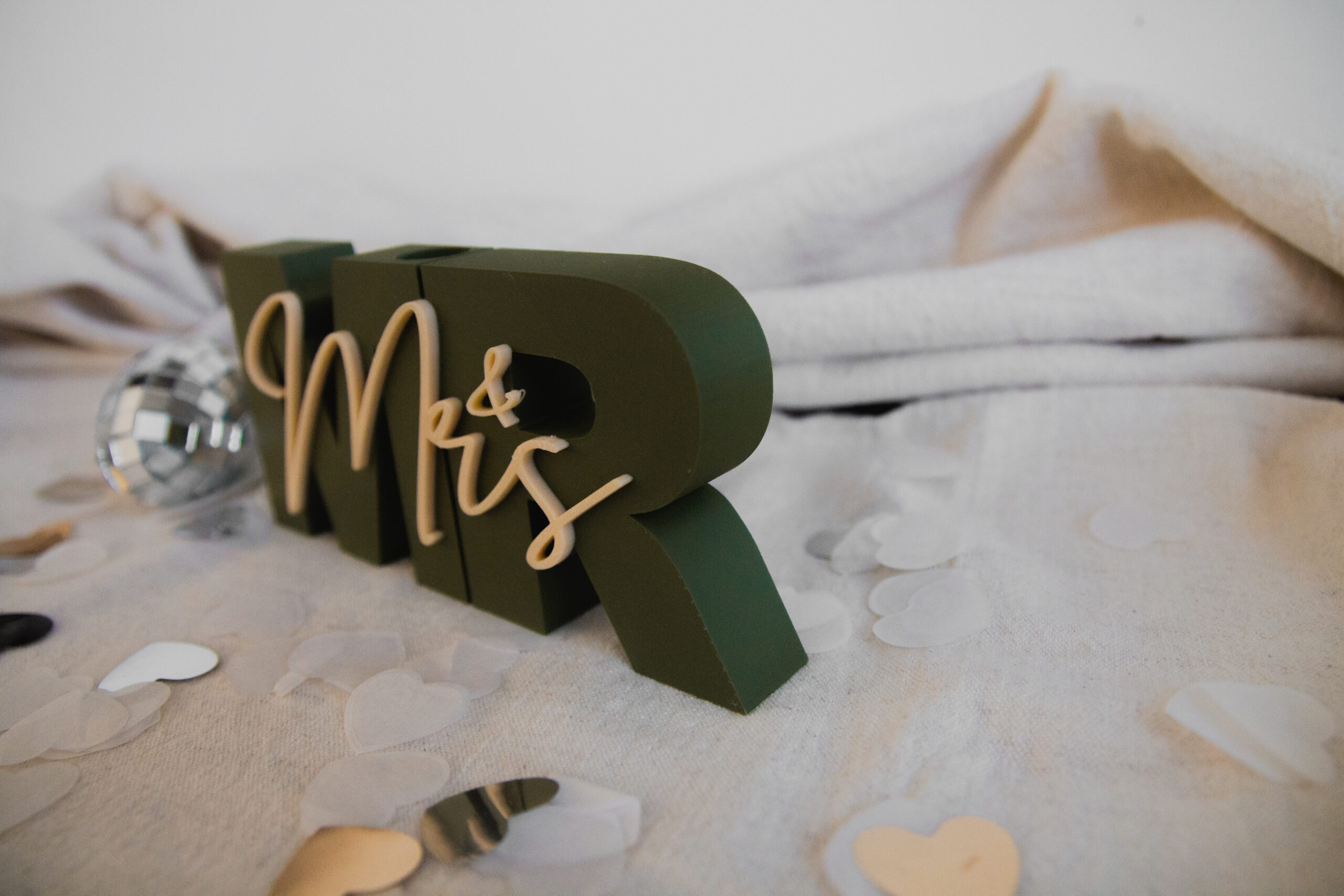 3D Druck - Mr & Mrs Hochzeitsgeschenk – Bild 5