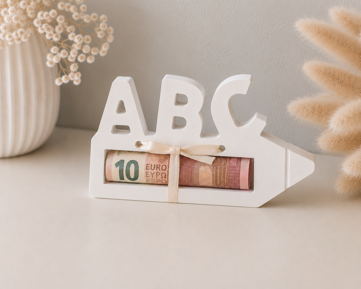 Einschulung Geschenk ABC Stift - Geld- oder Schokohalter – Bild 3