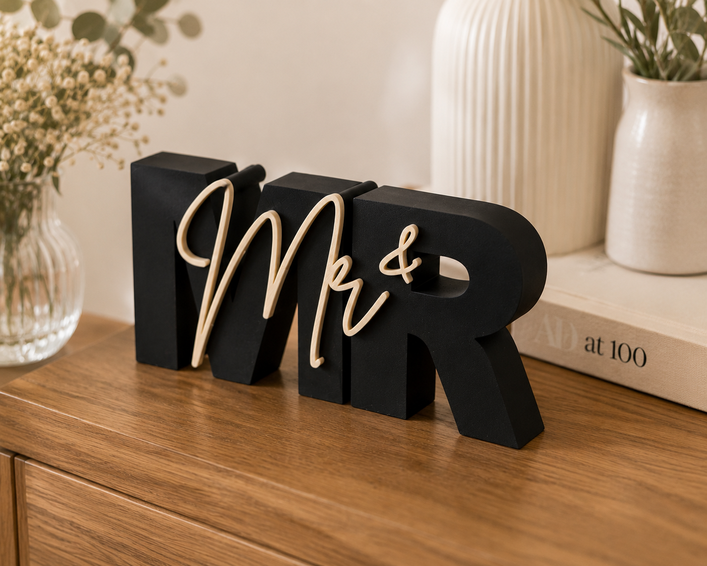 Mr & Mr Schriftzug als Hochzeitsgeschenk