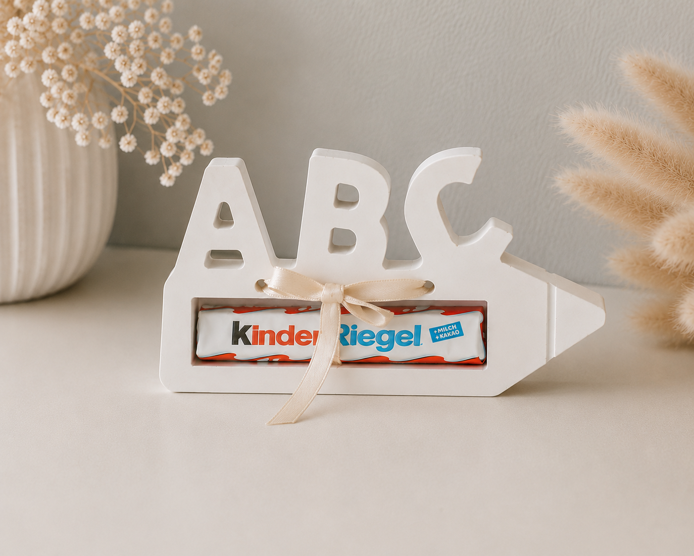Einschulung Geschenk ABC Stift – Geld- oder Schokohalter