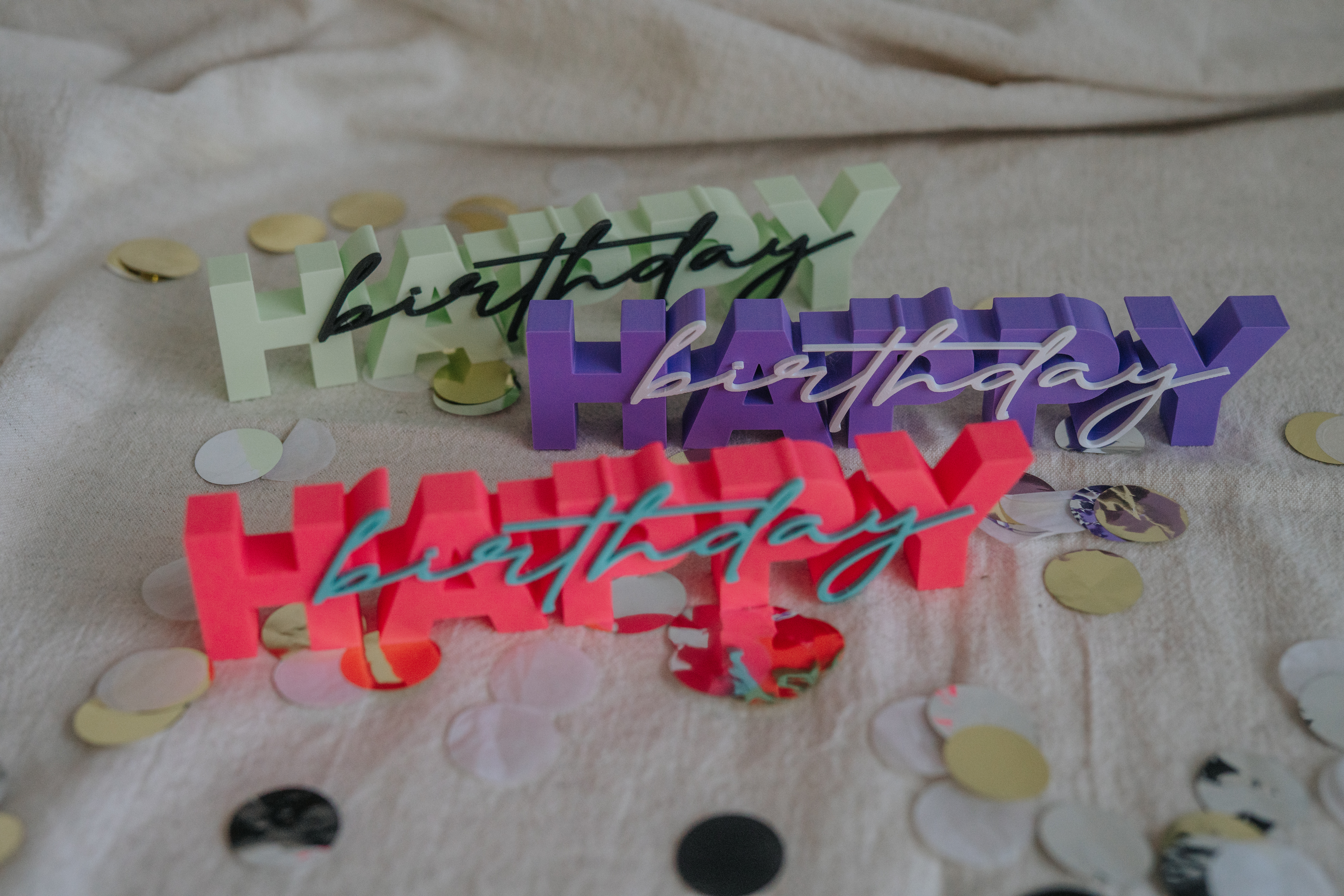 Happy Birthday Schriftzug