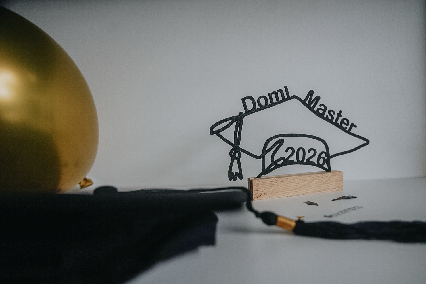 Personalisierter Abschluss-Schriftzug mit Name & Jahr 🎓 (3D Druck) – Bild 3
