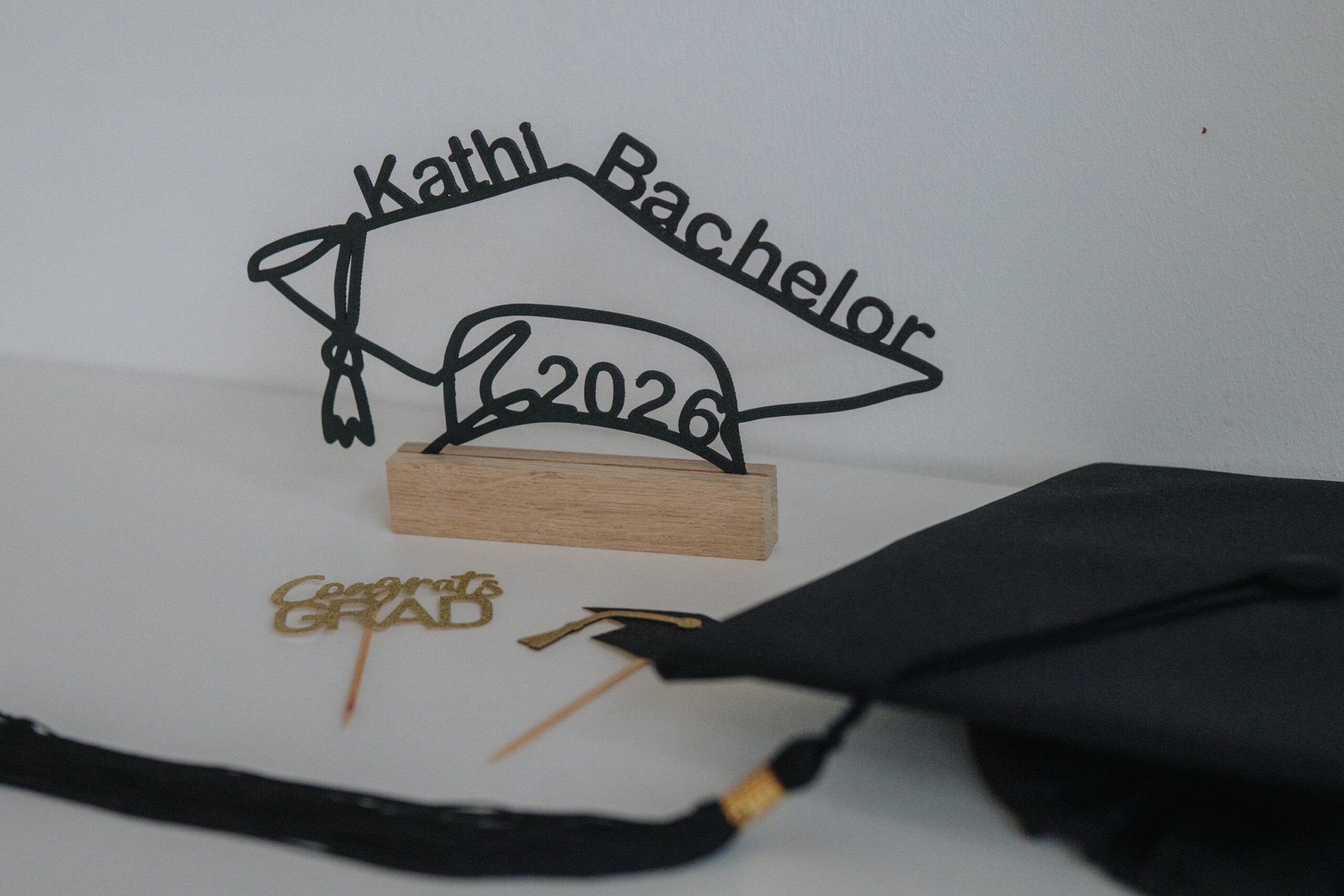 Personalisierter Abschluss-Schriftzug mit Name & Jahr 🎓 (3D Druck) – Bild 4