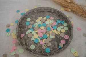 Nachhaltiges Konfetti - Rund / Smiley / Herzen