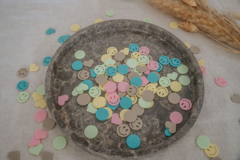 Nachhaltiges Konfetti - Rund / Smiley / Herzen