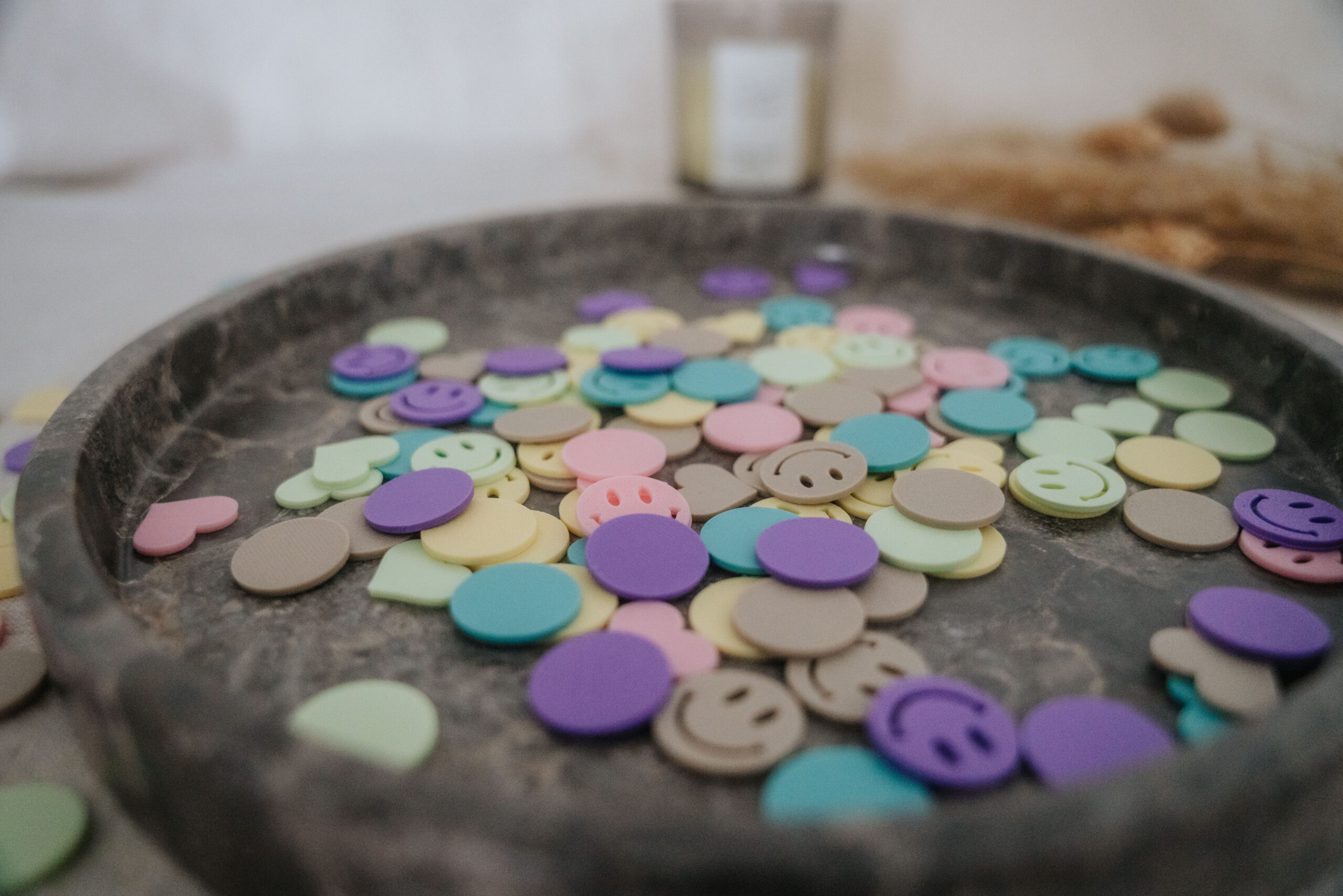 Nachhaltiges Konfetti – Rund / Smiley / Herzen