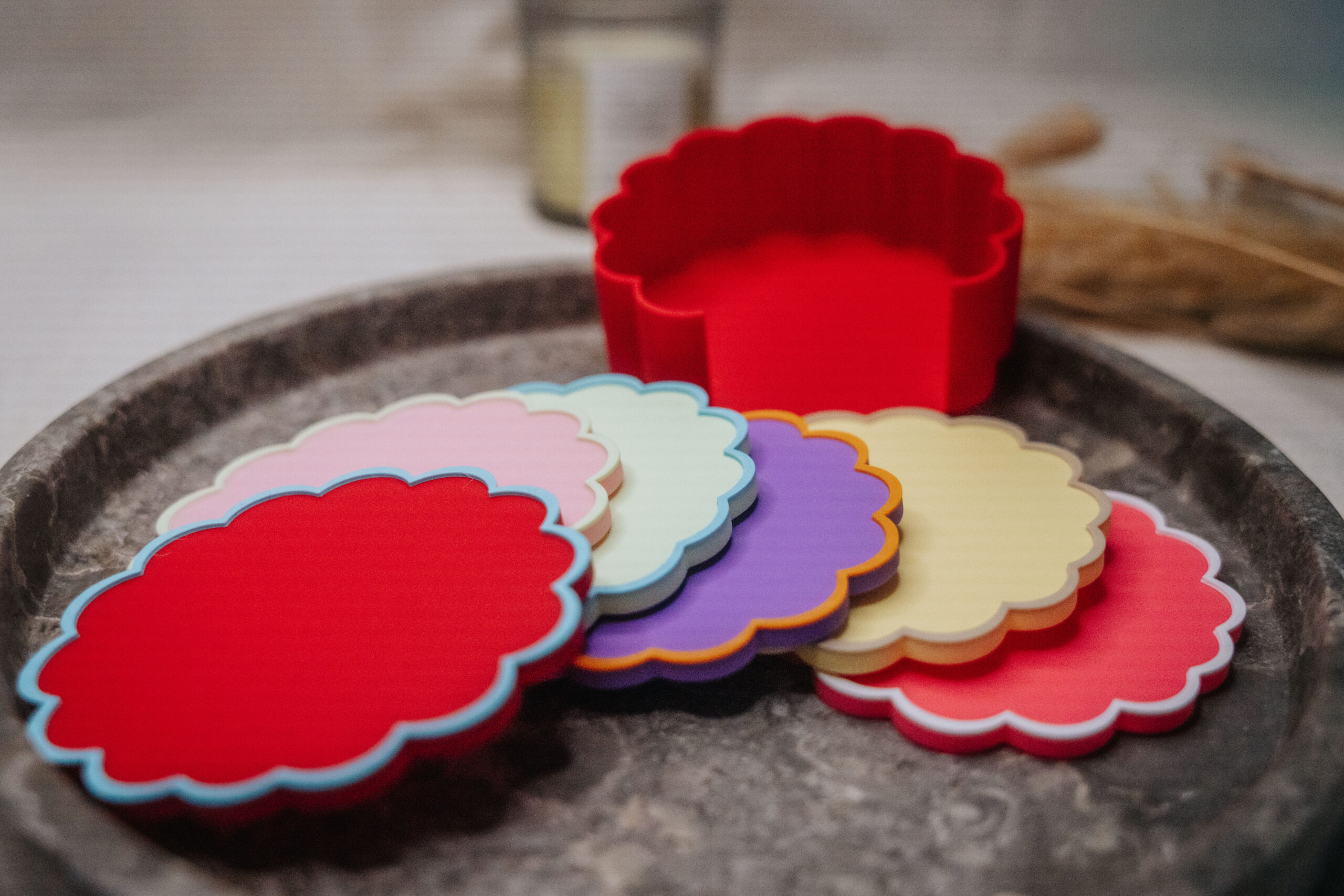 Moderne Untersetzer als Blume aus dem 3D Drucker – Bild 3